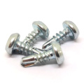 Carbon steel white zincplated Pan framing head self drilling screws